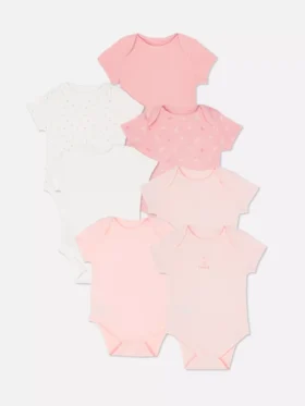 0–36 månader | 7-pack kortärmade bodys