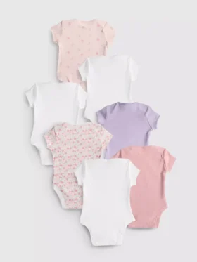 0–36 månader | 7-pack kortärmade bodys