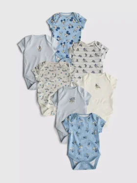 0–36 månader | 7-pack kortärmade bodys med Disneys Musse Pigg