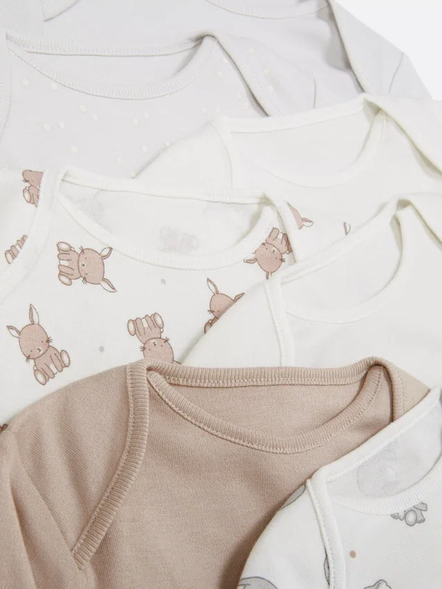 0–36 månader | 7-pack långärmade bodys