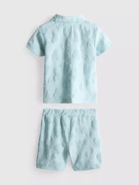 0–36 månader | Disneys Mickey Mouse-set med frotté-skjorta och Shorts