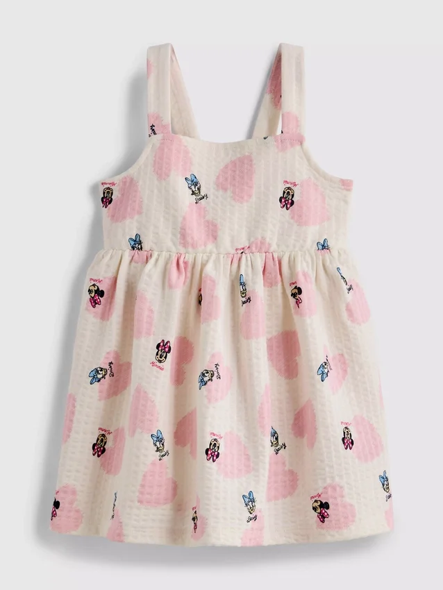0–36 månader | Disneys Minnie Mouse och Daisy Duck – texturerad smockklänning