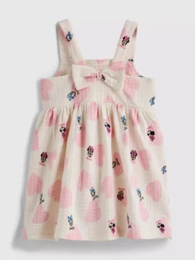 0–36 månader | Disneys Minnie Mouse och Daisy Duck – texturerad smockklänning