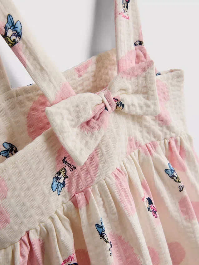 0–36 månader | Disneys Minnie Mouse och Daisy Duck – texturerad smockklänning
