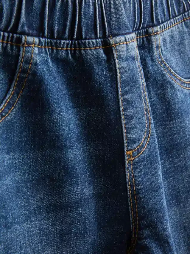 0–36 månader | Jeans med upprullade benslut