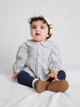 0–36 månader | långärmad blus med krage