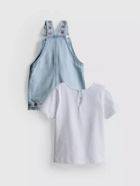 0–36 månader | Set med T-shirt och overall med fruktbroderi