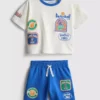 0–36 månader | Set med T-shirt och shorts med basketmotiv