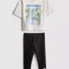 0–36 månader | T-shirt- och leggingsset med Jurassic World-motiv