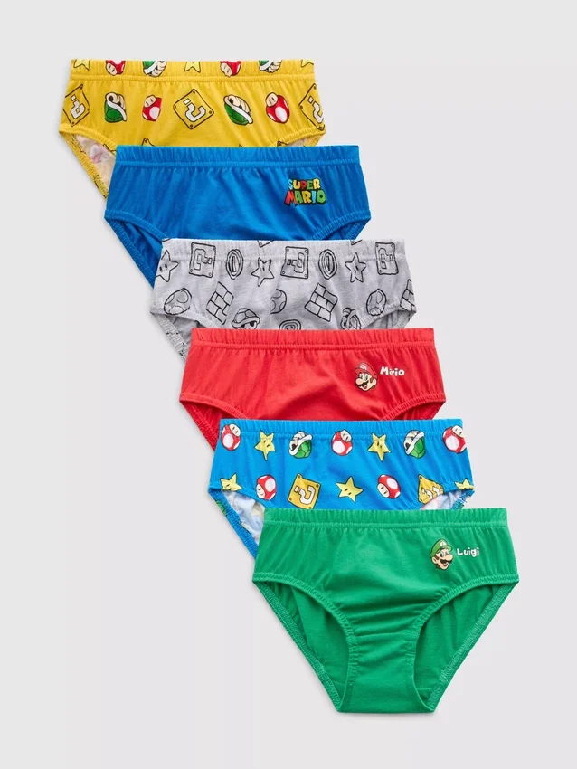 1,5–10 år | 6-pack Super Mario-trosor