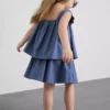 1,5–12 år | Set med topp och kjol i linneblandning med blommiga applikationer från The Edit