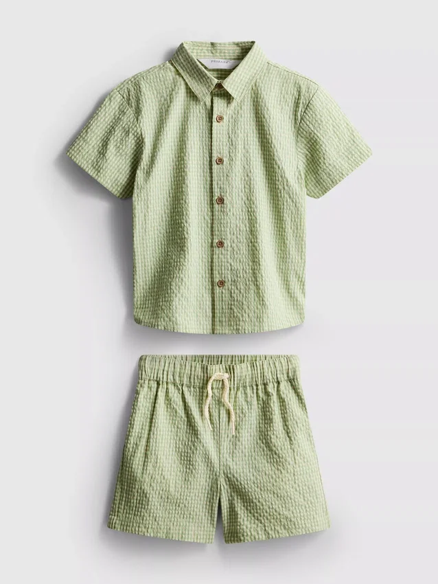 1,5–12 år | Stacey Solomon-set med rutig skjorta och shorts