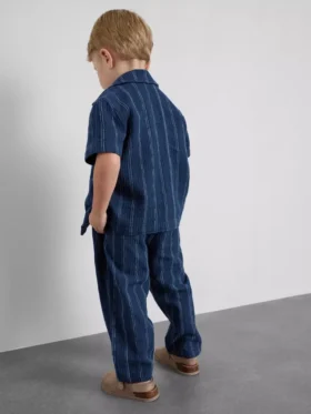 1,5–12 år | The Edit-set med bomullsskjorta och byxor med strukturerade ränder