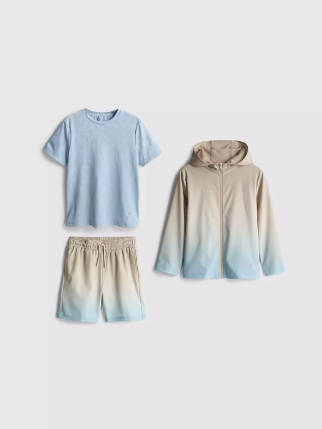 1,5–7 år | 3-delat set med T-shirt, Shorts och hoodie