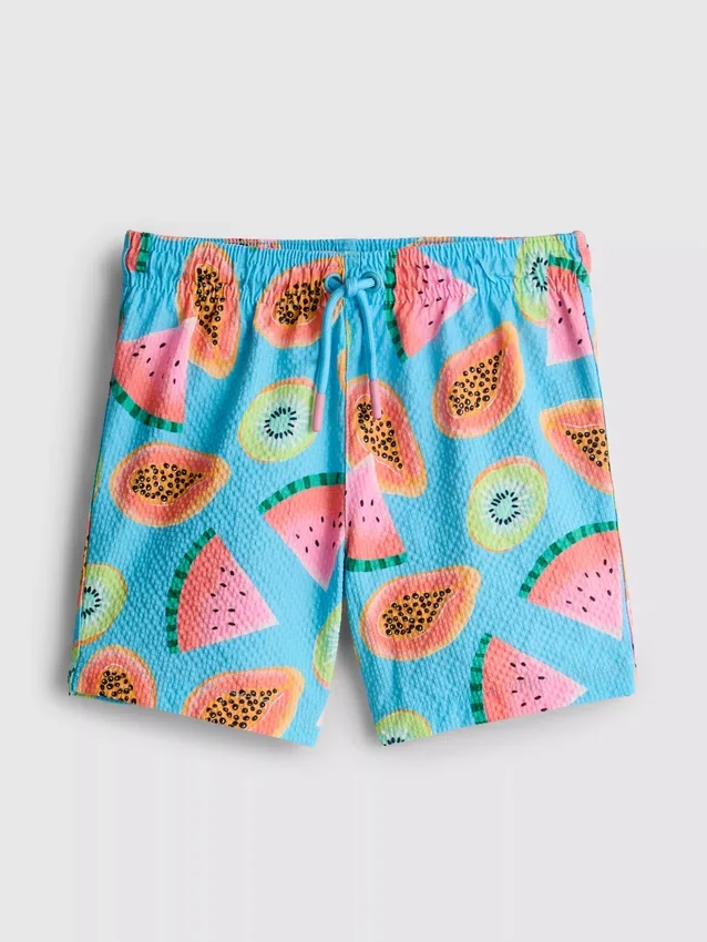 1,5–7 år | badshorts med fruktmönster