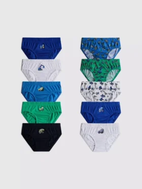 1,5–8 år | 10-pack kalsonger med grävmaskinsmotiv