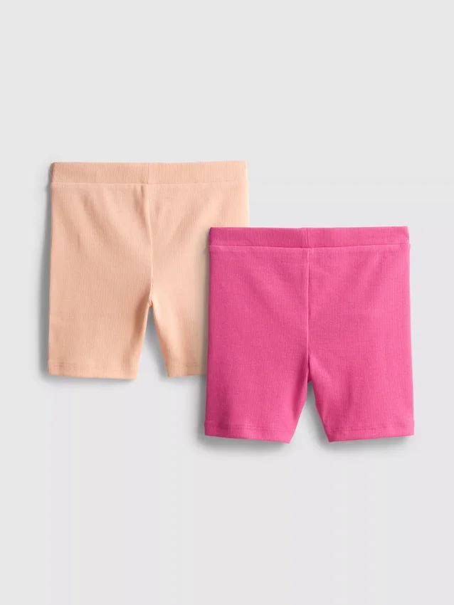 1,5–8 år | 2-pack ribbade cykelshorts
