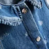 1,5–8 år | blommig, ärmlös denimklänning med krage