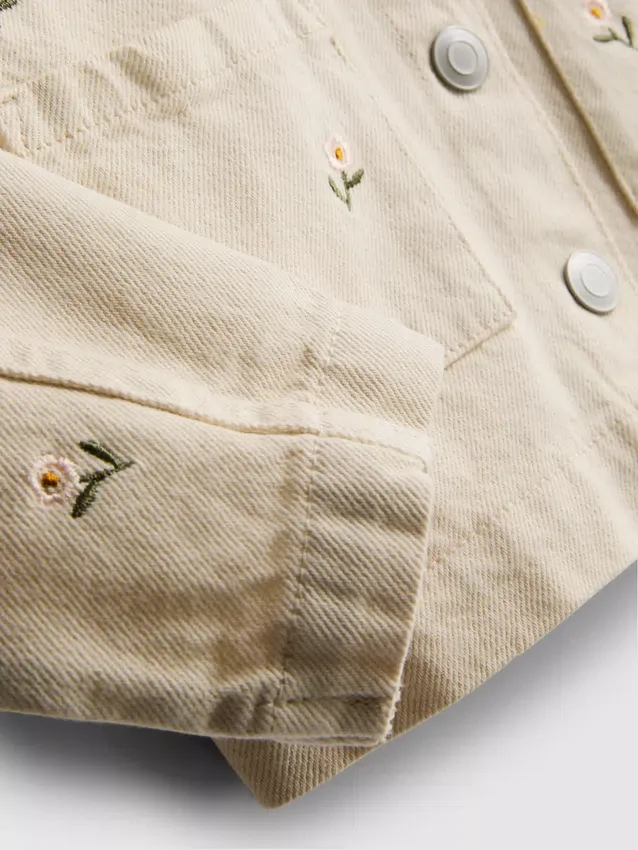 1,5–8 år | blomsterbroderad denimjacka