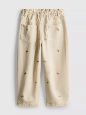 1,5–8 år | blomsterbroderade paperbag-Jeans