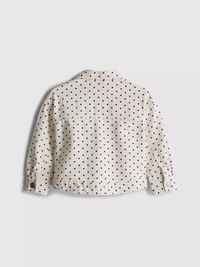 1,5–8 år | Denimjacka med prickar