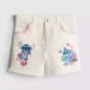 1,5–8 år | Disneys Stitch-denimshorts i kontrastfärger
