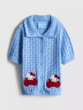 1,5–8 år | Hello Kitty-kortärmad kofta med krage