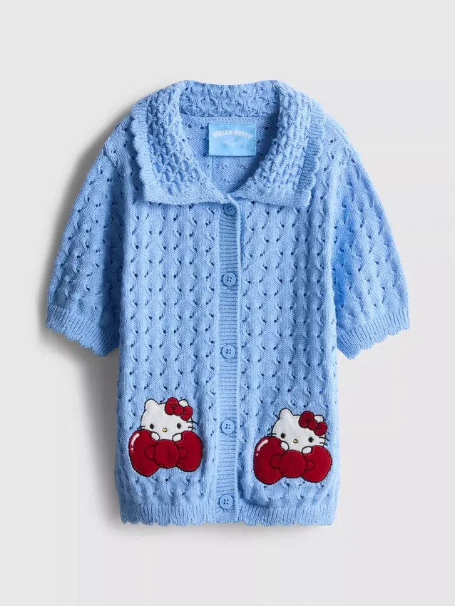 1,5–8 år | Hello Kitty-kortärmad kofta med krage