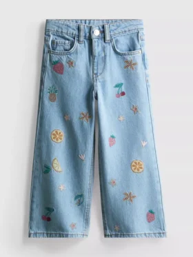 1,5–8 år | Jeans med fruktbroderier