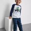 1,5–8 år | pyjamasar i fleece med dinosauriemotiv