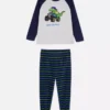 1,5–8 år | pyjamasar i fleece med dinosauriemotiv