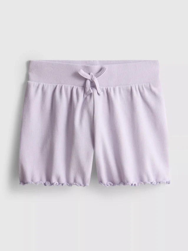 1,5–8 år | Ribbade shorts med lettuce-kant