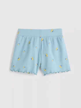 1,5–8 år | Ribbade shorts med lettuce-kant