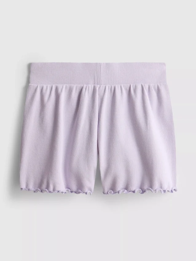 1,5–8 år | Ribbade shorts med lettuce-kant