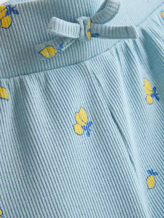 1,5–8 år | Ribbade shorts med lettuce-kant