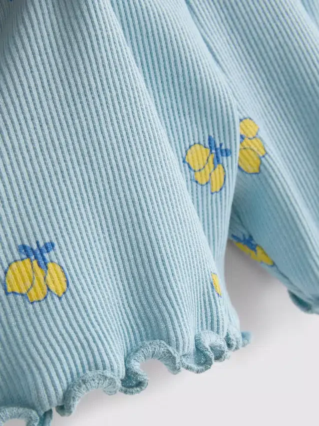 1,5–8 år | Ribbade shorts med lettuce-kant