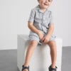 1,5–8 år | Set med randig stickad tröja och shorts
