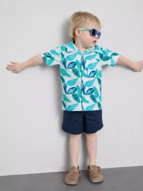 1,5–8 år | Set med skjorta och shorts i slubbomull