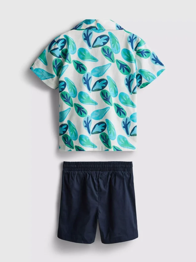 1,5–8 år | Set med skjorta och shorts i slubbomull