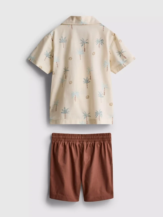 1,5–8 år | Set med skjorta och shorts i slubbomull