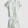 1,5–8 år | Set med texturerad skjorta och shorts med tryck
