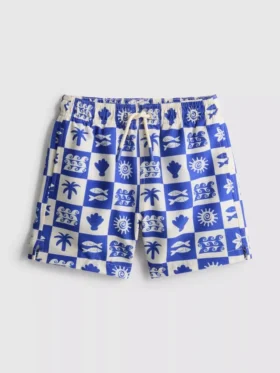 1,5–9 år | badshorts med kakelmönster