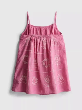 1,5–9 år | broderad cami-klänning i chambray