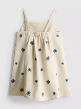 1,5–9 år | broderad denimklänning