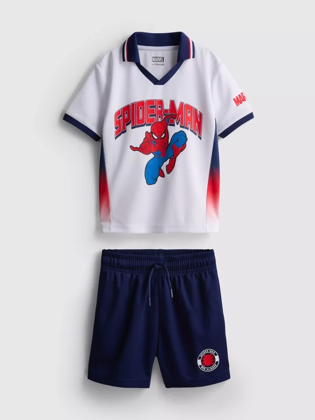 1,5–9 år | Marvel Spider-Man fotbollströja och shorts-set