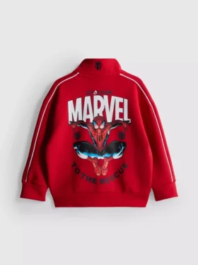 1,5–9 år | Marvel Spider-Man-tröja med dragkedja och trattkrage