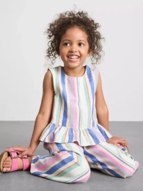 1,5–9 år | randig peplum-blus