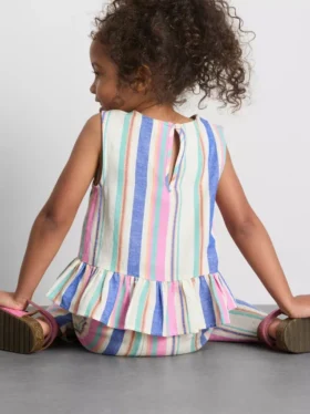 1,5–9 år | randig peplum-blus