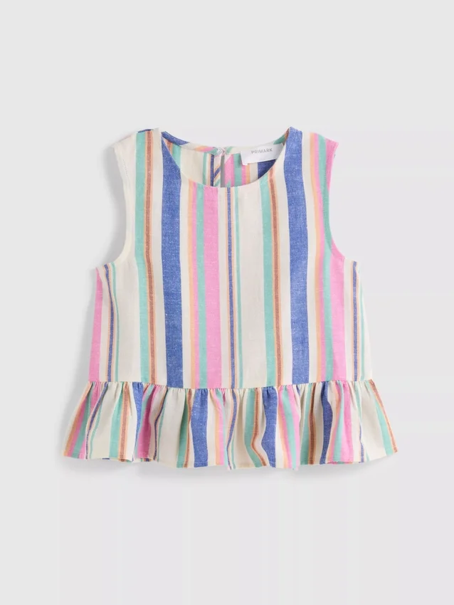 1,5–9 år | randig peplum-blus