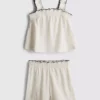 1,5–9 år | Set med blus och Shorts i skrynklig textur